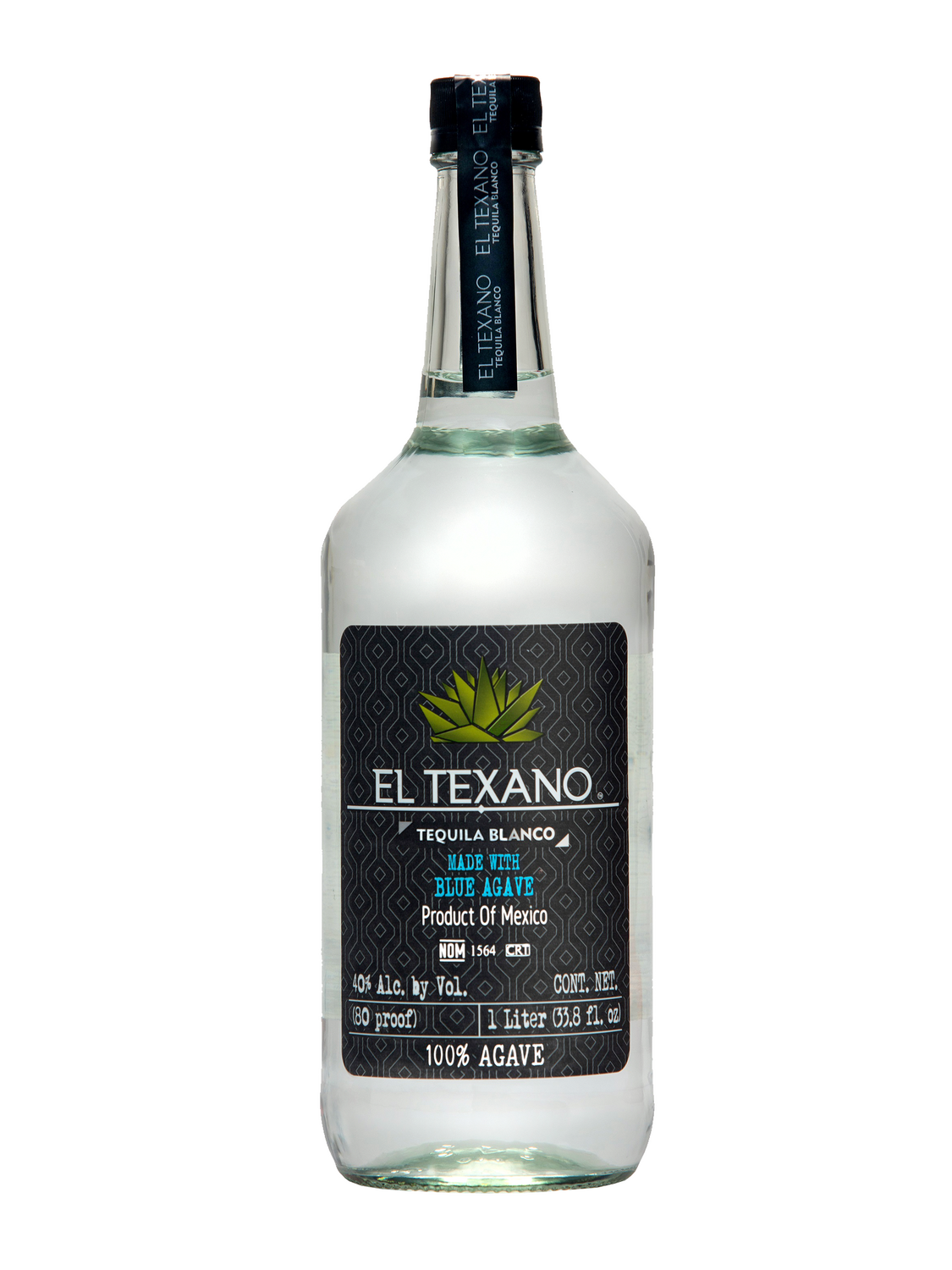 El Texano Tequila Blanco 100% Agave 40% ABV 1000mL