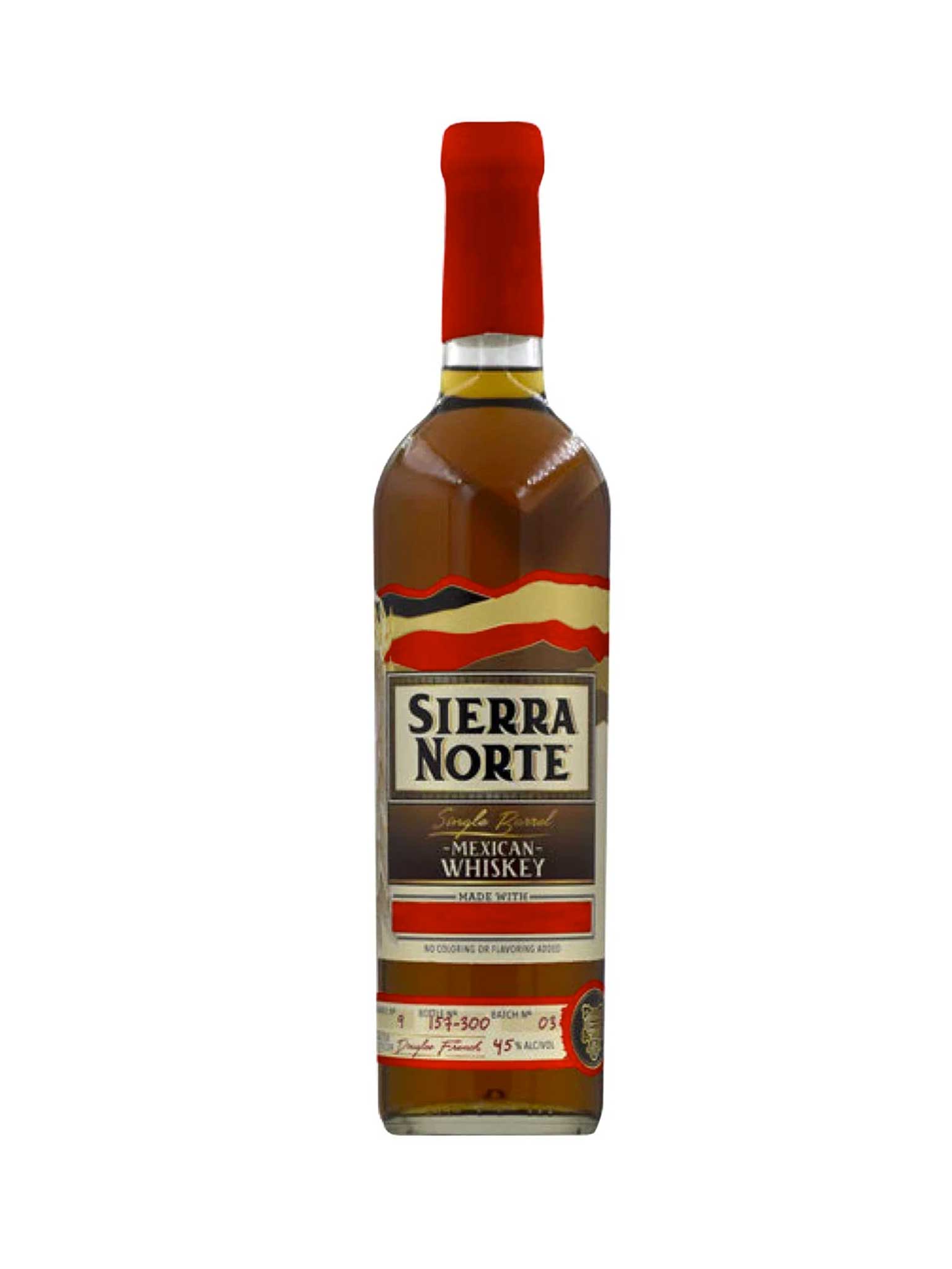 Sierra Norte Single Barrel Mexican Whiskey Rojo 45% ABV 750mL